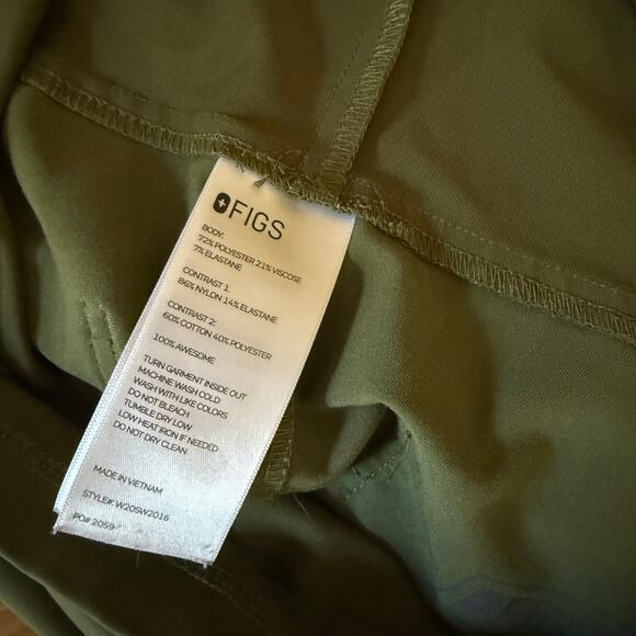 Figs Zamora Maternity Jogger Scrub Pants Army Green Size Small - Picture 5 of 6